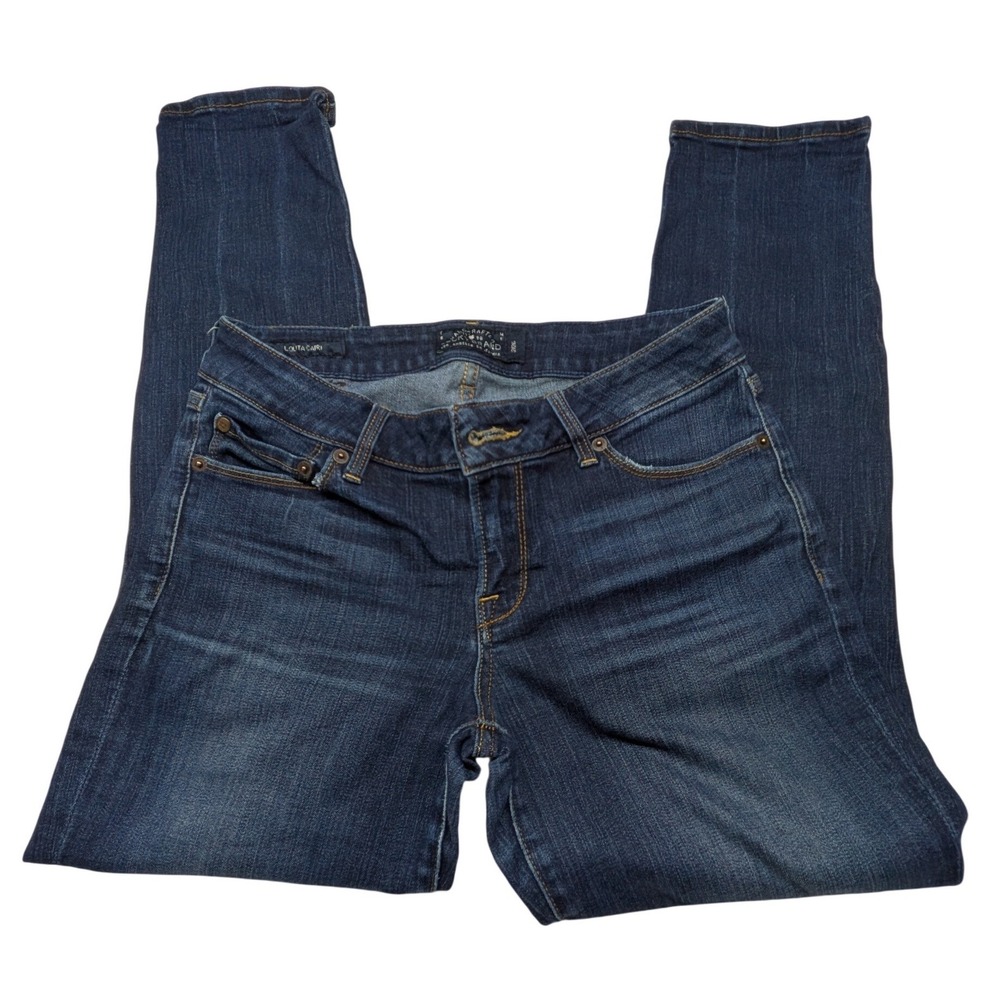 Lucky Brand Lolita Capri Jeans Womens 2/26 Dark Wash Stretch Denim Cropped Pants